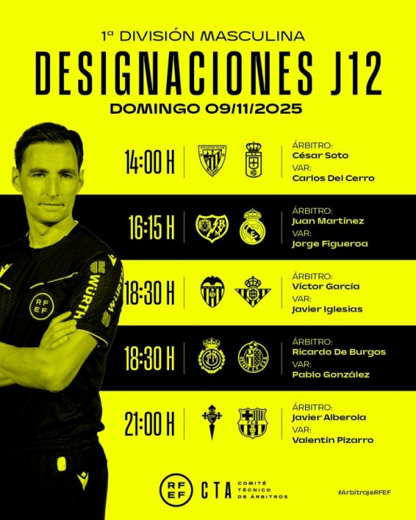 西甲裁判安排：胡安-马丁内斯功令皇马，罗哈斯功令巴萨